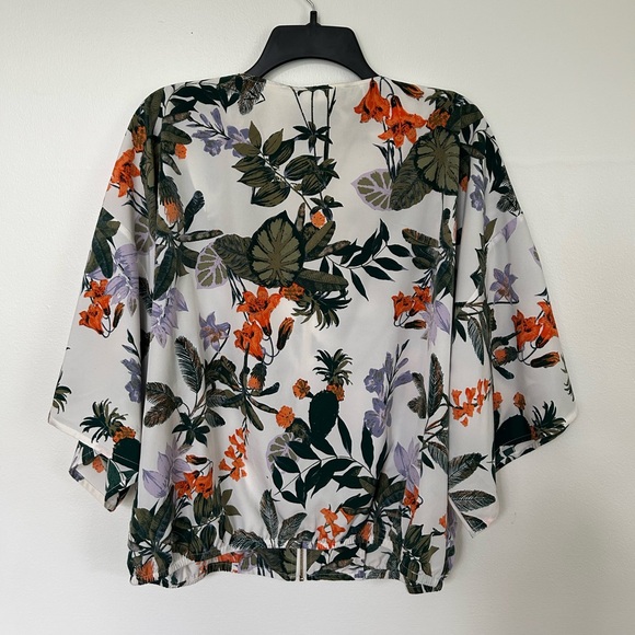 Tropical Floral Women's Blouse - Picture 3 of 4